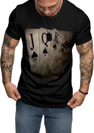 ts SOLY HUX Mens Plus Size Pattern T-shirt Playing Card Printed T-shirt Short Sleeve Summer Top