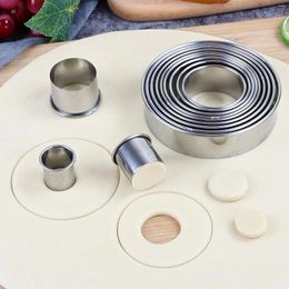 Baking Moulds 11/12pcs Round Cookie Mold Set Stainless Steel Cutting Suitable For Cakes Mousse Donuts Fondant Ring