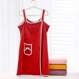 Towel Bath Female Summer Can Wear Wrapping Skirt Home Absorbent Cotton Net Red Not Easy To Lose Hair Bathrobe