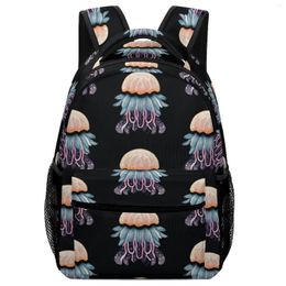 Backpack 2024 Art Beautiful Colourful Jellyfish Men Women Female Laptop Computer Bag Mini Boys