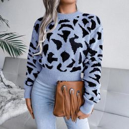 Women's Jackets Long Coat For Women Winter Autumn And Colour Block Leopard Print Christmas Open Front Sweaters
