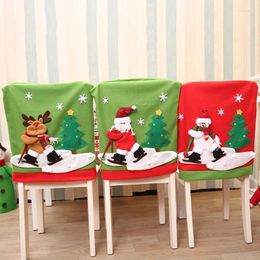 Chair Covers Christmas Santa Claus Hat Dinner Back Table Party Decor Year Supplies Office