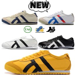 Top Tiger Mexico 66 Series Running Shoes Canvas Lifestyle Sneakers Black silver White Blue Yellow Beige Low Women Men Fashion Trainers Loafer 36-45