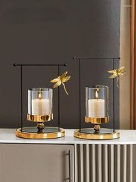 Candle Holders Nordic Gold Christmas Holder Wedding Small Bars Tealight Vases Modern Candelabros Home Decoration