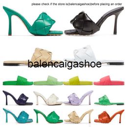 Botteg Venetas bottegaa shoes Sexy Slippers Flat Slides Lido Sandals Women Designer heels Sandal Square Mules Ladies Wedding Shoes Dress Black White Blue Green