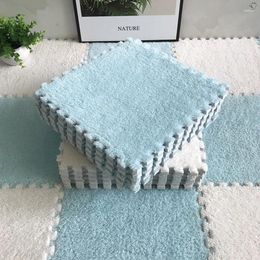 Carpets Soft Plush Baby Play Mat EVA Foam Children's Carpet Interlocking Exercise Tiles Floor And Rug For Kids Pad 30 CM