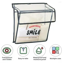 Storage Boxes Bathroom Organizer Waterproof Bag Transparent Wall Hanging With Cellphone For Clothes