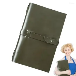 Kitchen Storage Menus Holder Water-resistant Leather Wear-Resistant El Sleeves Oil-Proof Carte Folder For Restaurant