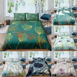 Bedding Sets ZEIMON 3D Set Custom Single Double King Size 2/3PCS Duvet Cover Quilt Pillow Case Flowers Bed Microfiber