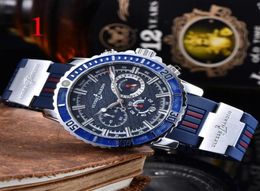 2021 high quality Men Luxury Watches six stitches series All dials work Mens quartz Watch NARDI brand Rubber Strap clock Fashion R9684079