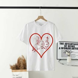 Tshirt Womens Designer T-shirt Cherry Printting Loose Crew Neck Short Sleeve Cotton Casual Tops 2024 Summer Tees Y2k Streetwear U24w