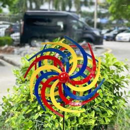 Garden Decorations Windmill 360° Wind Spinners Decorative Stake Pinwheels Metal Sculpture Catcher For Yard Lawn Decoration Dropship