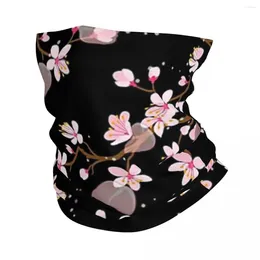 Scarves Japanese Cherry Blossom Bandana Neck Cover Printed Wrap Mask Scarf Multifunction Headwear Cycling Unisex Adult Winter