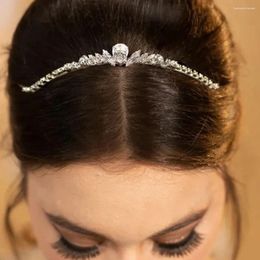 Hair Clips Stonefans Elegant Shiny Rhinestone Irregular Headband For Women Simple Crystals Bridal Tiara Wedding Accessories Jewelry