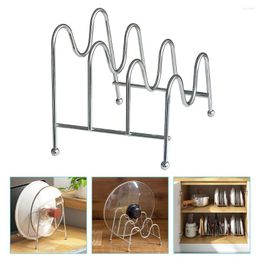 Kitchen Storage Three Layer Pot Lid Rack Organiser Holders Pan Stand For Pots While Cooking Cover Lids Clothes Drying
