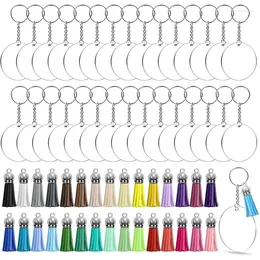 Hooks Acrylic Keychain Blanks 120Pcs Ornament Kit Including Tassels Key Chain Rings