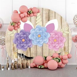 Party Decoration Round Forest Animals Plant Children's Birthday Pozone Custom Background Backdrops Wall Baby Shower Supplies