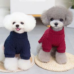 Dog Apparel Warm Cat Sweater Clothing Winter Turtleneck Knitted Pet Puppy Clothes Costume For Small Dogs Chihuahua Teddy Outfit Vest