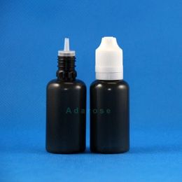 30 ML 100 pcs/Lot LDPE BLACK Double Proof Plastic Dropper Bottle With Thief Safe & Child Safety Caps Squeezable for e cig Jxuil Bppuj