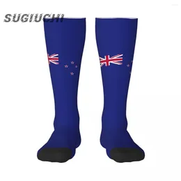 Men's Socks Zealand Flag Polyester 3D Printed For Men Women Casual High Quality Kawaii Street Skateboard