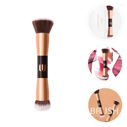 Makeup Brushes 1Pc Double-end Portable Brush Women Loose Powder Blush Rose Gold