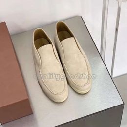 New Loro Piano Shoe With Orginal Box Loro Piano Designer Shoes Men Casual Shoes Loafers Flat Low Top Suede Cow Leather Comfort Loafer Slip On Pianoloafer Rubber 618