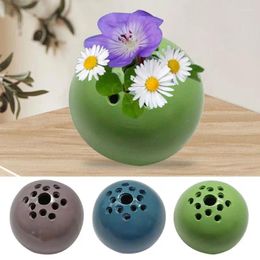 Vases Handmade Resin Vase Round Flower With Holes Stone Table Decoration Delicate For Toothpicks Tweezers