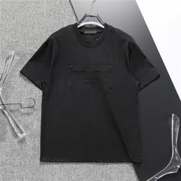 Designer men's polos T-shirt short sleeved polo shirt cotton high-quality letter embossed printed pattern T-shirt black and white men's T-shirt Asian size M-3XL