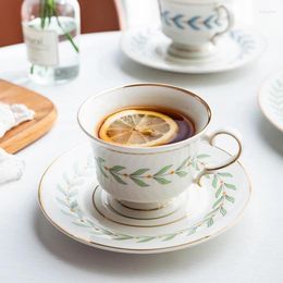 Cups Saucers Nordic Porcelain Coffee Cup Household Creative Afternoon Tea Plates Sets Phnom Penh Taza Ceramica Ceramic KC50BD