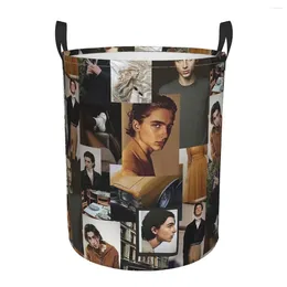 Laundry Bags Timothee Chalamet Collage Dirty Basket Waterproof Home Organiser Clothing Kids Toy Storage