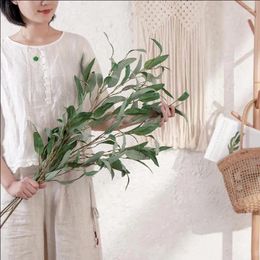 Decorative Flowers INS Artificial Willow Leaves Wedding Leaf Branches Flower Manufacturers Green Plant Decorations