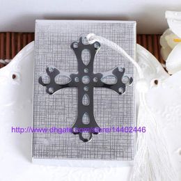 Party Favour 100pcs Free DHL Stainless Steel Cross Bookmark For Wedding Baby Shower Bookmarks Gift