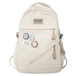 Backpack School Girl High Capacity Trendy Boy Badge Bag Casual BookBag College For Teenager Schoolbag Women University