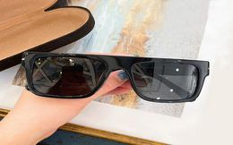 0907 Dunning Black Sunglasses Glasses Dark Grey Lenses Big Frame Mask Shield Wrap gafas de sol Men Sport Sunglasses with Box3596933
