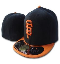 Giants On Field Black Orange Fitted Hats Gorras Bones Masculino Flat Brim Hats SF Snapback Cap Chapeau Homme Mens Womens Sports Go4596060