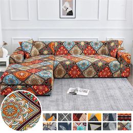 Chair Covers MIDSUM Elastic Sofa Cover For Living Room Bohemian Mandala Slipcover Stretch Couch Armchair Protector Home Decor