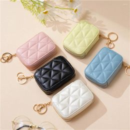 Cosmetic Bags Pu Leather Lipstick Bag Travel Portable Makeup Case Mini Purse Organiser Women Mirror Pocket Coin Wallet