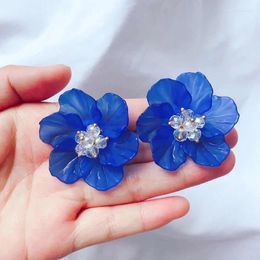 Stud Earrings Fashion Simple Flower For Women Holiday Jewelry Petals Show Face Slimming Earring Exquisite High-end Fairy Ear Studs