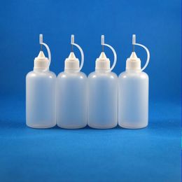 100 Sets/Lot 50ml Plastic Dropper Bottles Metal Needle Caps Rubber Safe Tip LDPE E Cig Vapor Liquid Flux Ink 50 mL Lnlen Pcorf