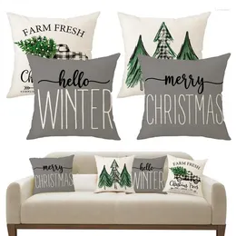Pillow Christmas Cover Wear Resistant Winter Throw Covers Anti Fade Pillowcases Bedding S Cases