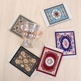 Table Mats Non-slip Po Props Decor Retro Pattern Persian Style Kitchen Accessories Mat Placemat Cup Pads
