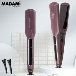 Professional straightener curler wide plate ceramic straightener iron keratin treatment 230C MCH rapid heating salon styling machine 240428