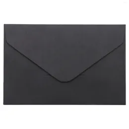 Gift Wrap 20PCS Classical Kraft Blank Mini Paper Window Envelopes Wedding Invitation Envelope Envelope(Black)