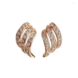 Hoop Earrings Design Rhinestone Clip On No Hole Women's Simple Elegant Style Ear Cuff Bridal Wedding Party Jewelry