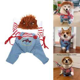 Dog Apparel Halloween Costumes Funny Pet Clothes Adjustable Cosplay Costume Sets Novelty Clothing For Medium Large Dogs Pets