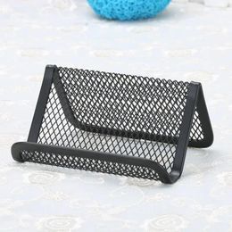 Hooks Simple White Bench Style Business Card Holder Stand Case Modern Sofa Name Desktop Organizer School Office Supplies 1PC