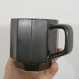 Mugs Star Papa Fog Black Cut Surface Selection Classic Mug Large Capacity Office Ceramic Water Cup