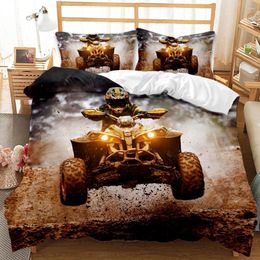 Bedding Sets Yi Chu Xin Motorcycle 3D Printing Set Motocross Racing Duvet Cover Bed Linens Bedclothes
