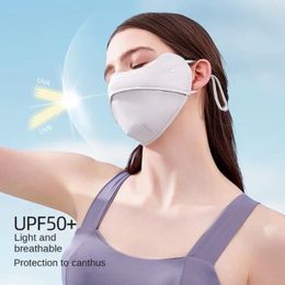 Scarves Solid Color Silk Mask Summer Sunscreen Veil UV Protection Anti-uv Face Cover Gini Outdoor