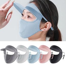 Bandanas Women Sunscreen Silk Mask Adjustable Sun UV Protection Face Cover Outdoor Hat For Sports Windproof